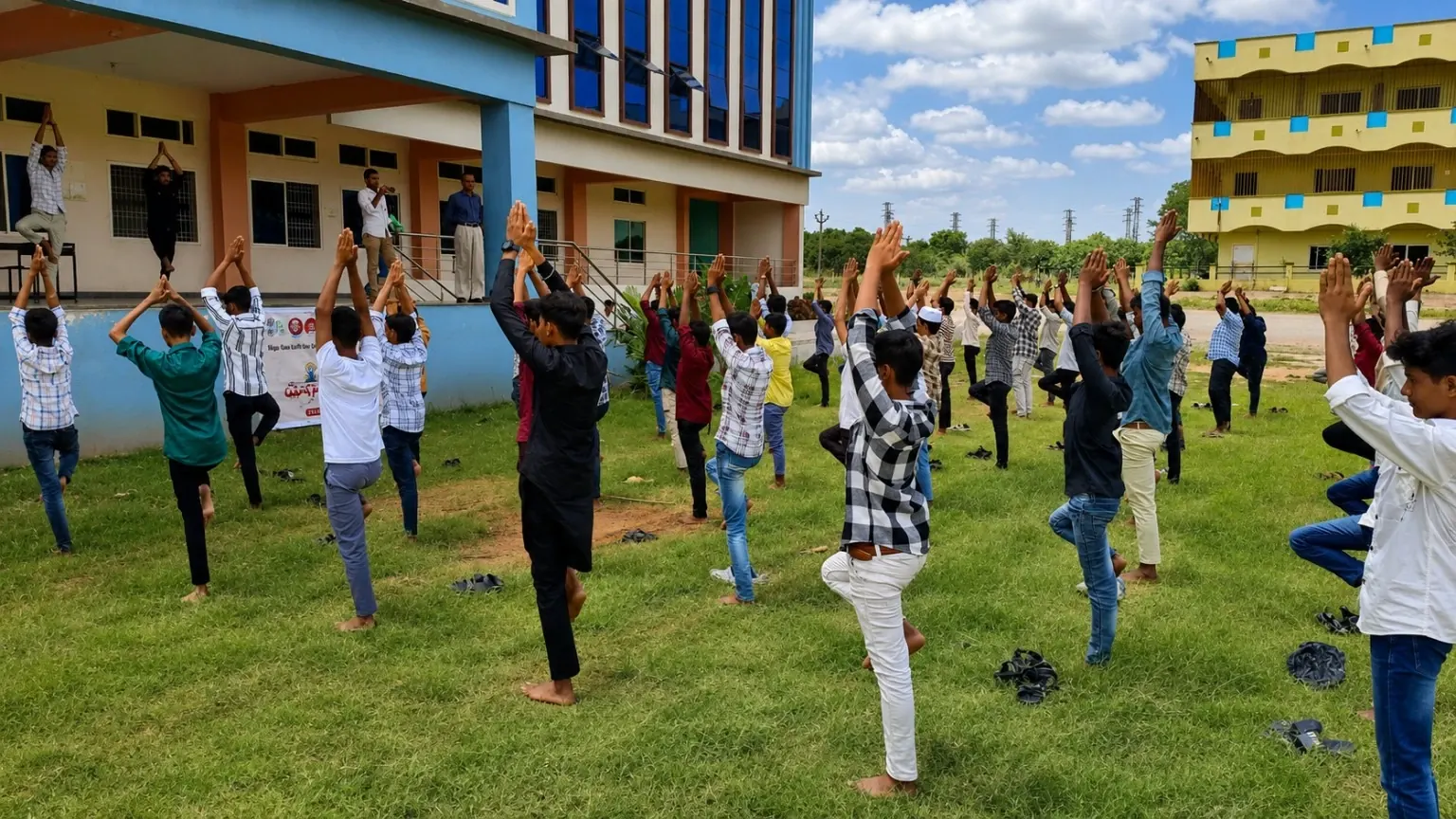 Yoga and wellness session