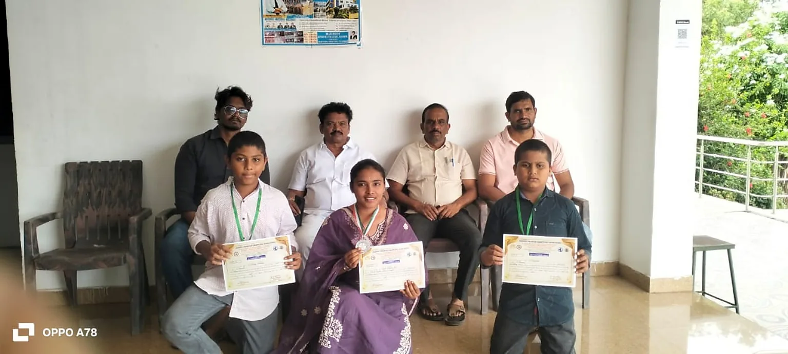Blue Moon students with certificates and medals